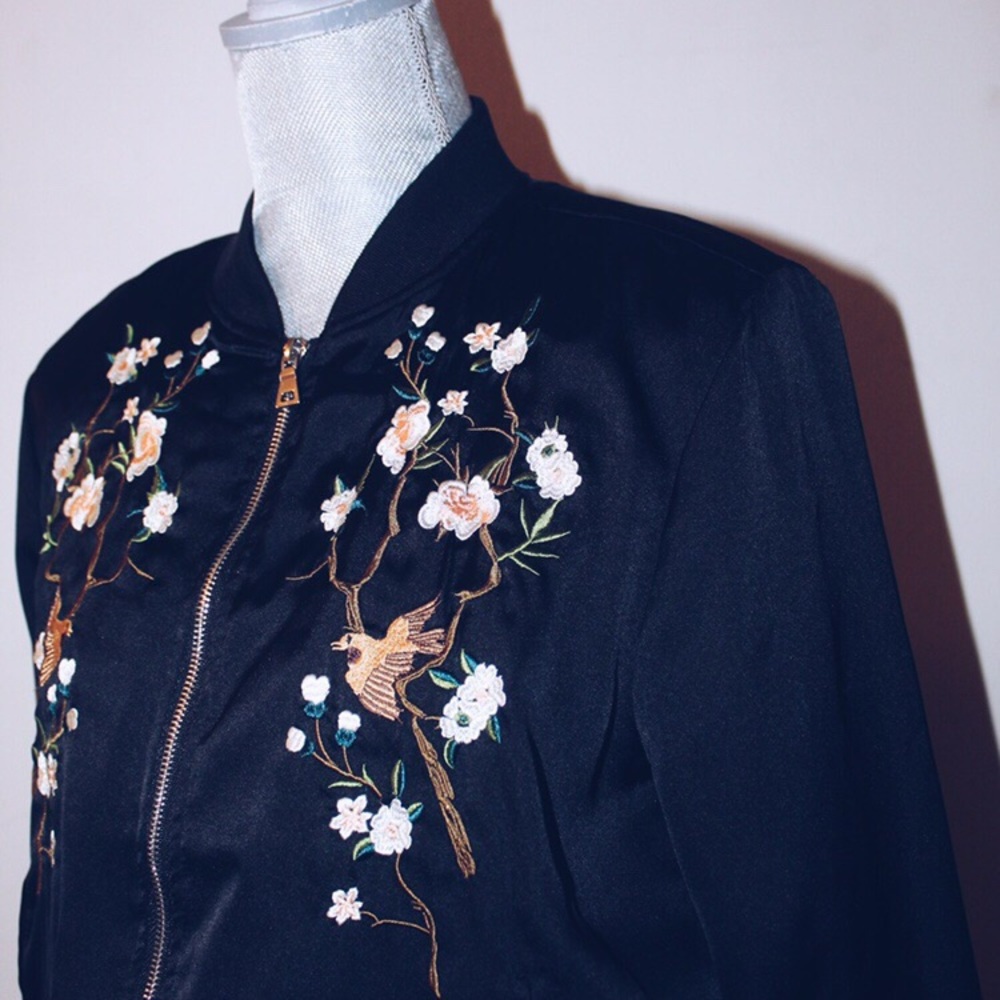 Satin bomber jacket